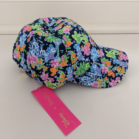 NWT! Lilly Pulitzer X Disney Run Around Hat In Aegean Navy Lilly Loves Disney - Picture 1 of 12